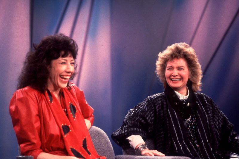 Lily Tomlin and Jane Wagner on the Oprah Winfrey Show in 1986.
