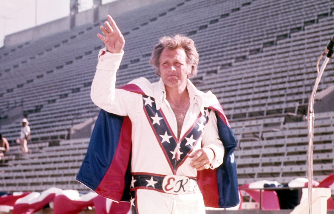 Evel Knievel Interview - History of Evel Knievel - Motorcycle Daredevil