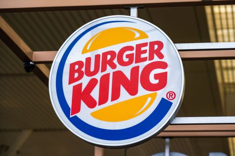 American fast food restaurant chain Burger King logo seen in...