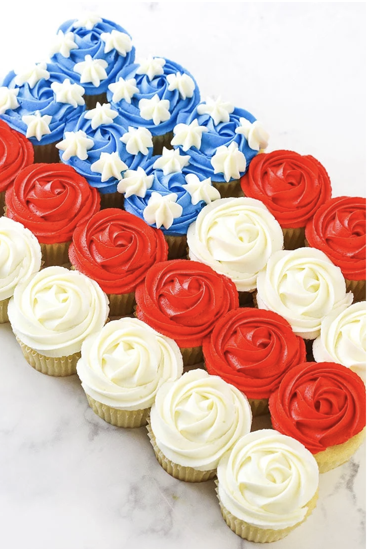 Red, White and Blue Layered Flag Cake Recipe - BettyCrocker.com