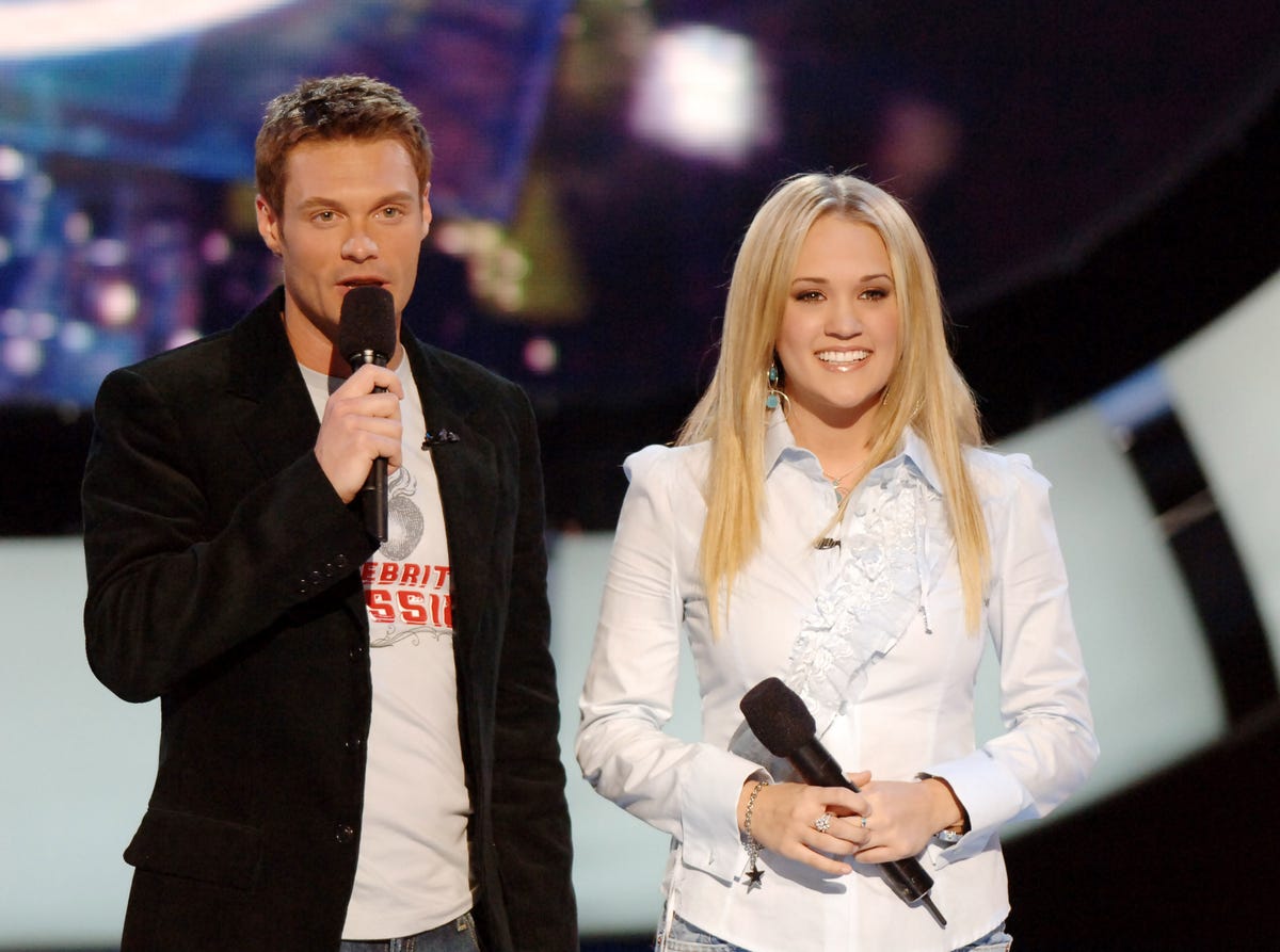 See 'American Idol' Host Ryan Seacrest React to the News of Carrie  Underwood's Return