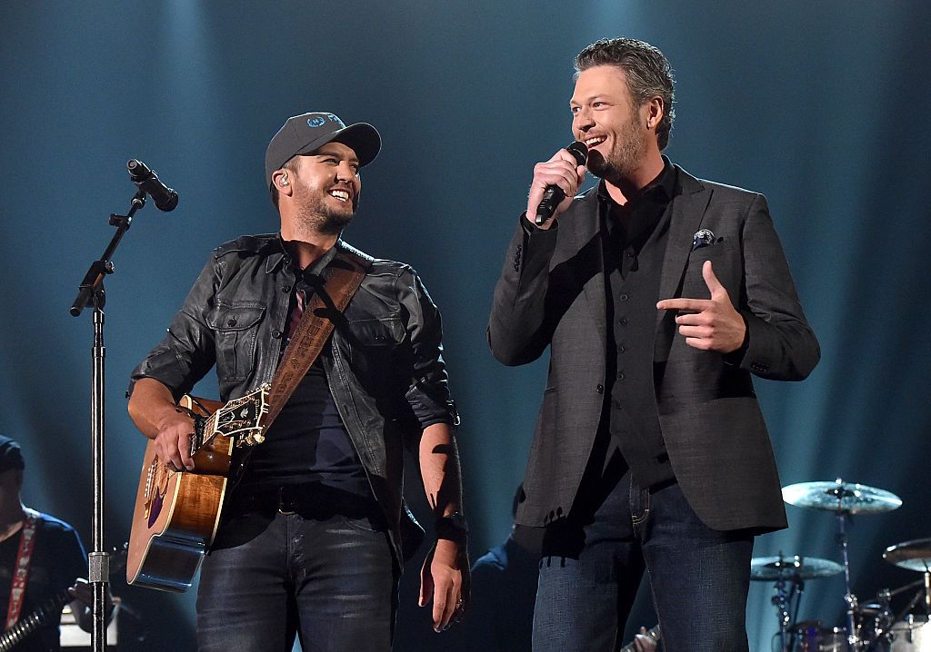 American Idol' Judge Luke Bryan Talks With 'Voice' Coach Blake Shelton