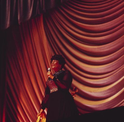 Ella Fitzgerald Performs On Stage