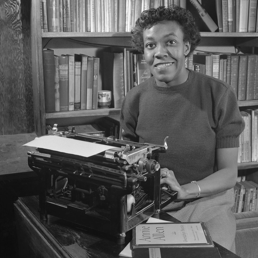 gwendolyn brooks at her typewriter