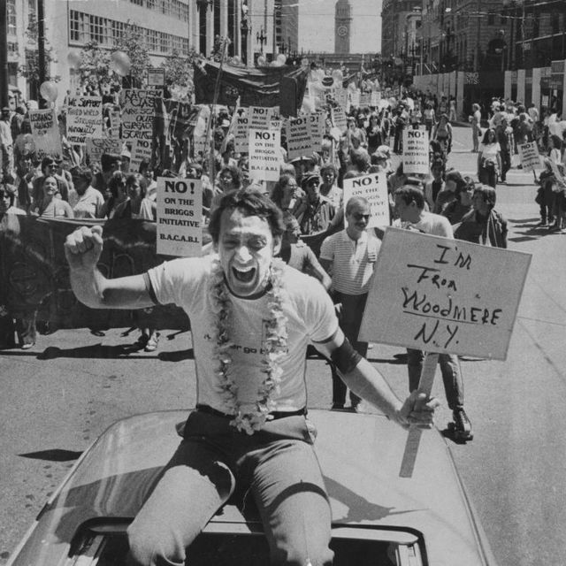 harvey milk at the gay pride parade