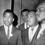 martin luther king jr, with john lewis lester mckinnie, at fisk university