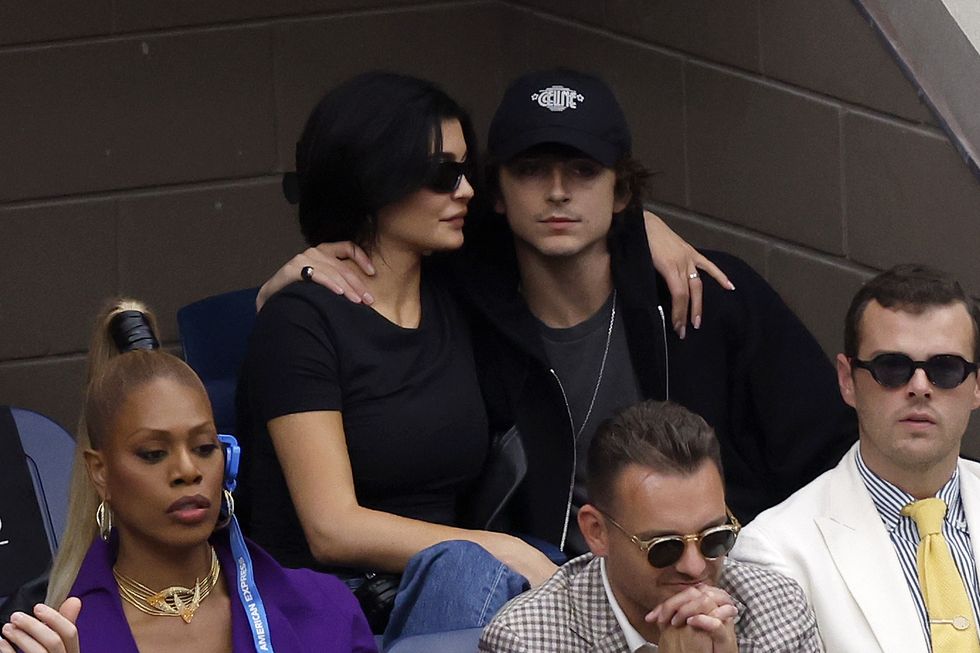 kylie jenner and timothée chalamet at the 2023 us open