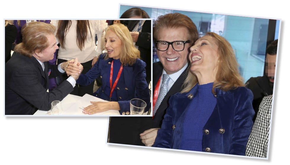 Edmundo en Fitur con una amiga