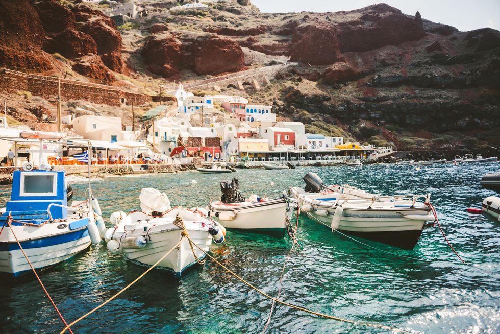 ammoudi bay, port of oia, santorini, greece