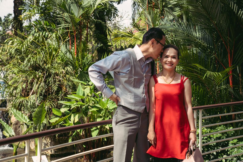 ngoc tuyen and tony kong spend time together on their wedding day in singapore, in november 2019 a marriage broker had arranged their first meeting, in vietnam, two months earlier