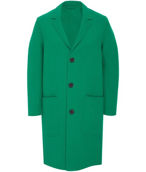 Clothing, Green, Outerwear, Coat, Sleeve, Overcoat, Jacket, Button, Collar, Blazer, 