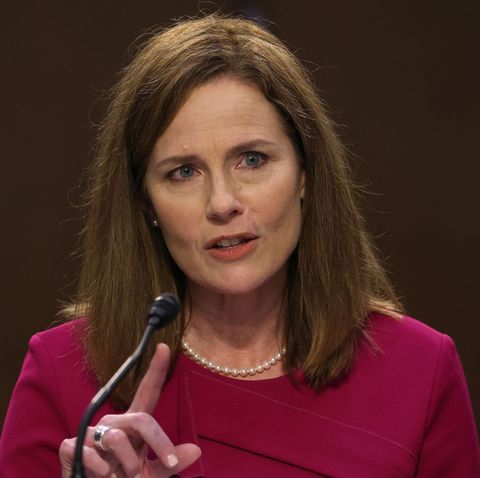 supreme court nominee judge amy coney barrett speaks at her senate judiciary committee confirmation hearing on capitol hill on october 12, 2020 in washington, dc photo by win mcnamee  pool  afp photo by win mcnameepoolafp via getty images