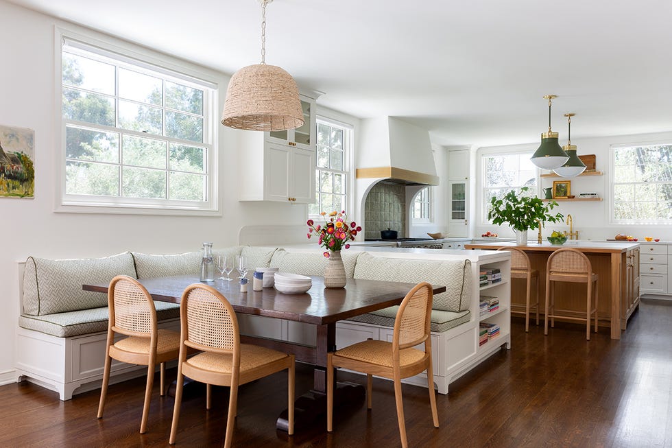 breakfast nook next to kitchen