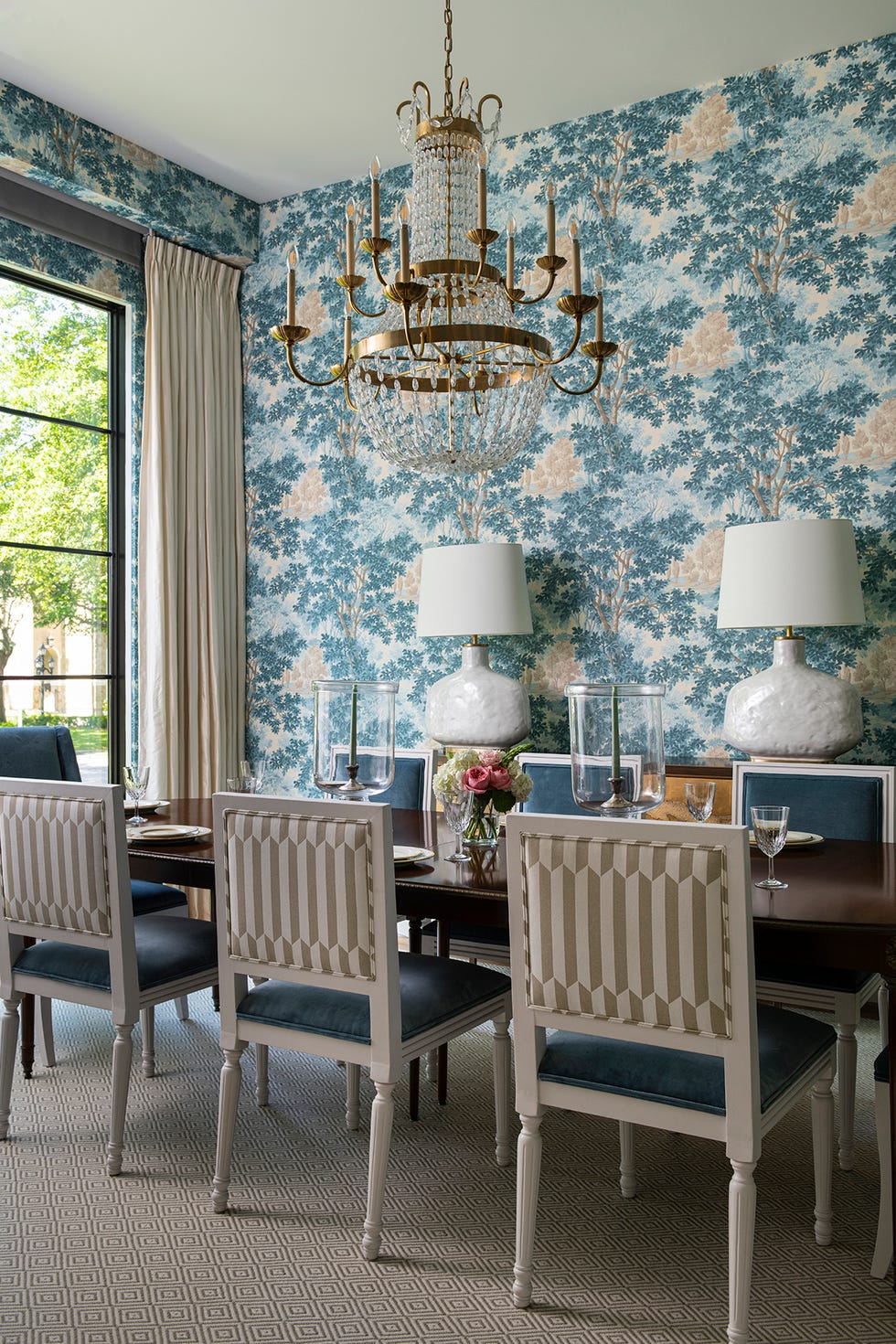 blue dining rooms