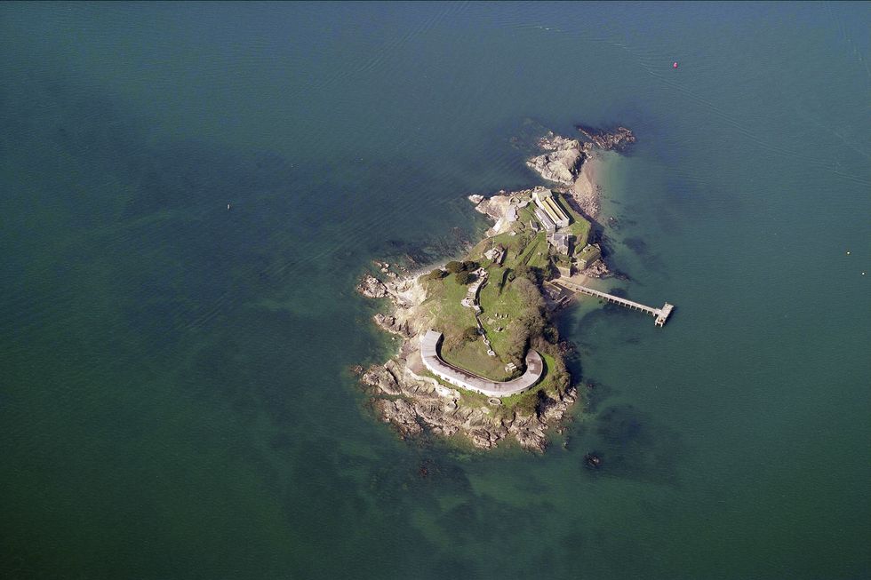Aerial View Of Drake´s Island, Plymouth