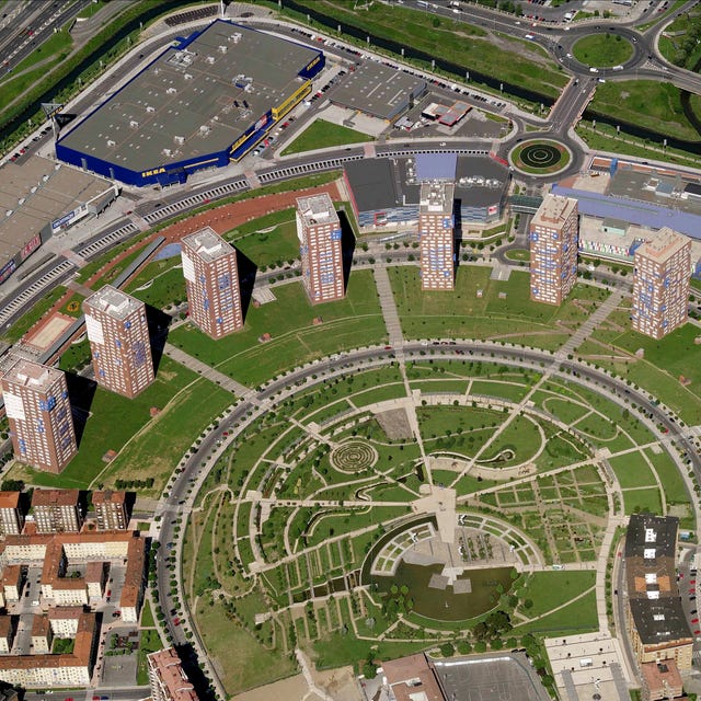Aerial View Of Megapark Barakaldo, Bilbao aerial view of megapark barakaldo, bilbao