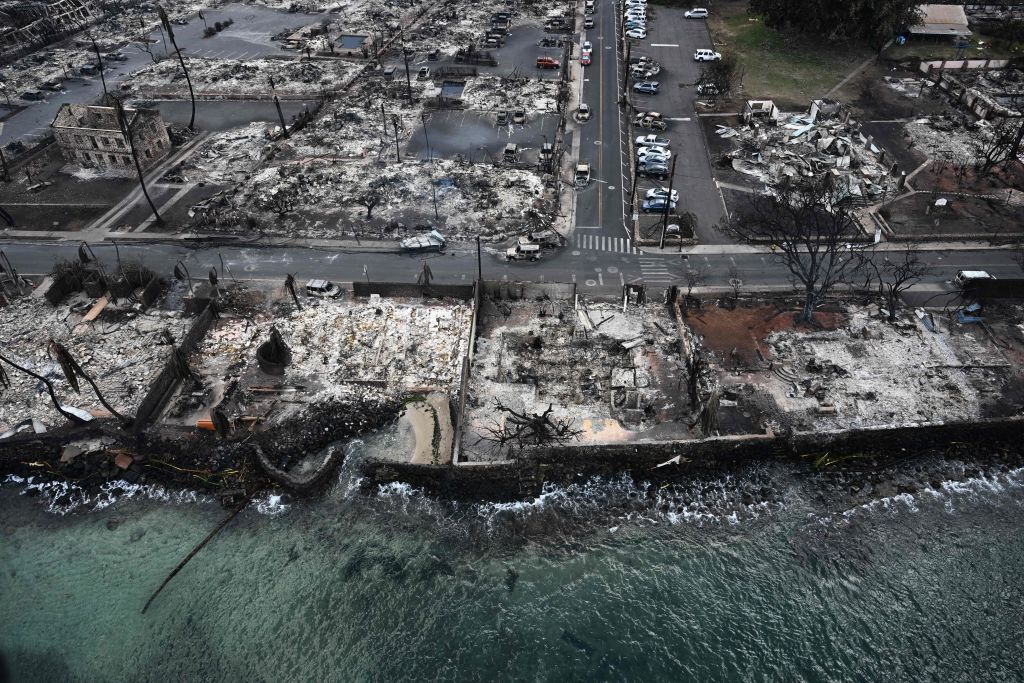 How To Help Maui Wildfire Victims Where To Donate And Support   An Aerial Image Taken On August 10 2023 Shows Destroyed News Photo 1691766729 