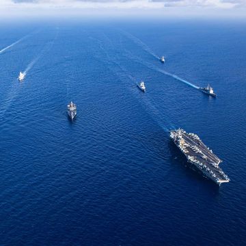 us navy carriers ford, eisenhower in eastern mediterranean
