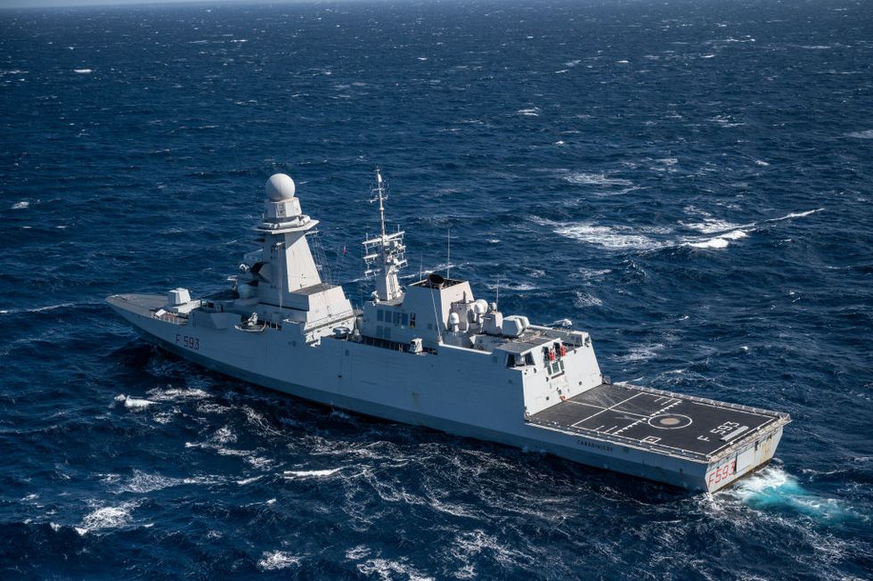 italian navy ship preparing for nato allied maritime command drills