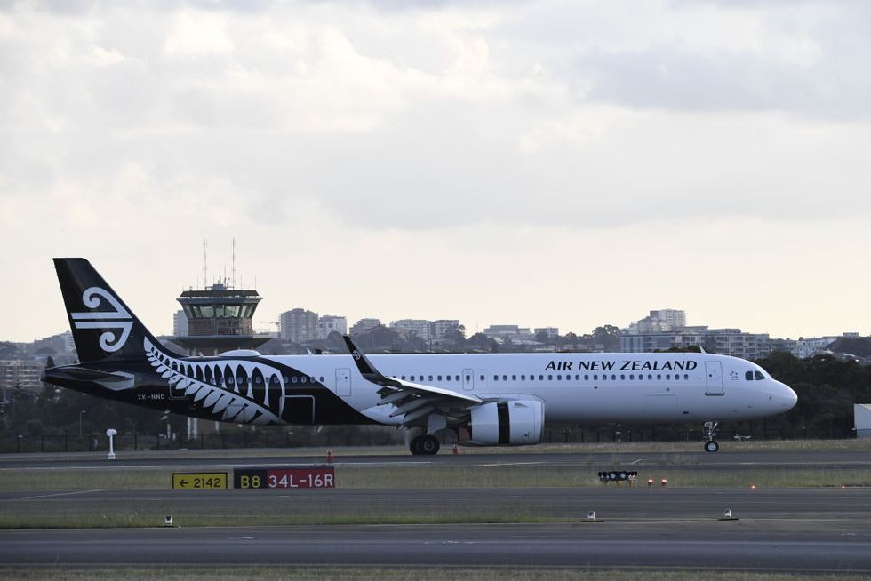 aircraft landing at sydney kingsford smith international airport, sydney, nsw, australia