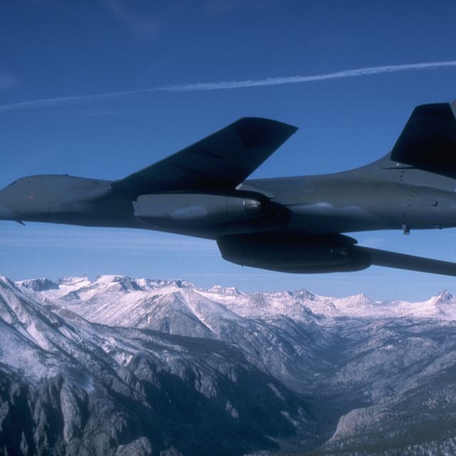 B-1 Bomber Over Mountains
