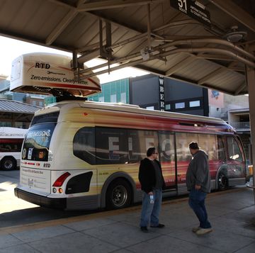 an all electric proterra bus is seen pulling into the overhead 10 minute charging station at regional transit station in downtown stockton, california, on wednesday december 28, 2016 the stockton based san joaquin regional transit district currently oper