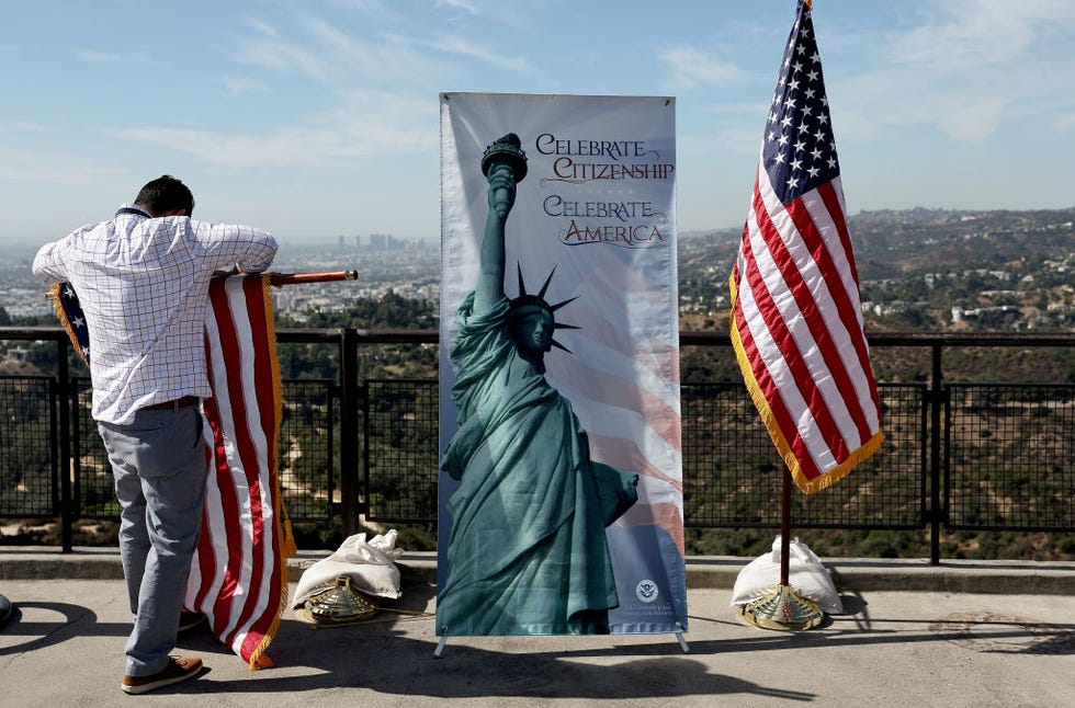 naturalization ceremony held at griffith observatory for 10 new us citizens