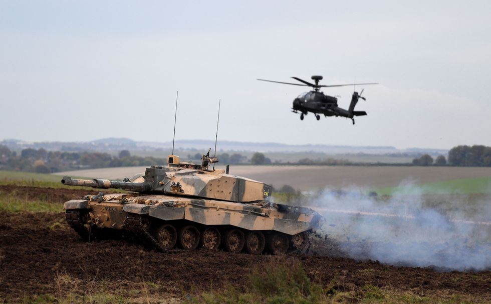 wiltshire military base hosts british army combat power demonstration
