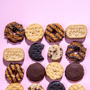 array of girl scout cookies