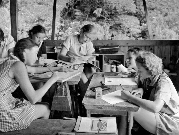 Art Class At Summer Camp