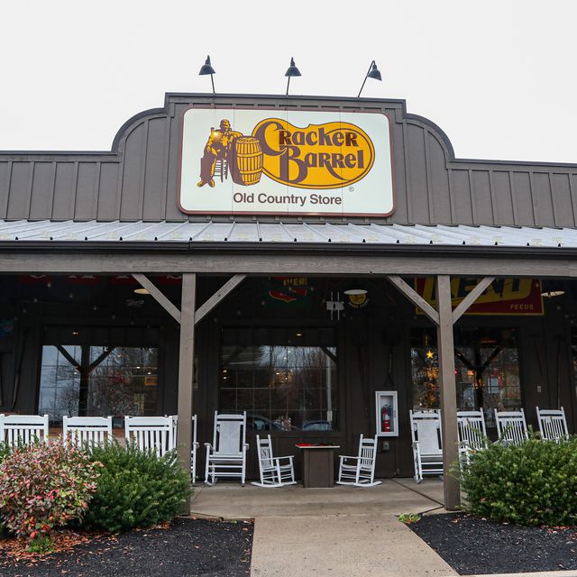 an exterior view of a cracker barrel old country store...