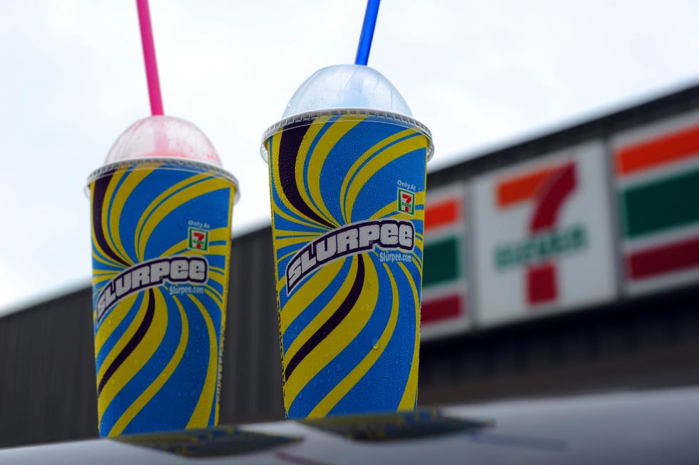 an illustration of two, 7 eleven slurpee