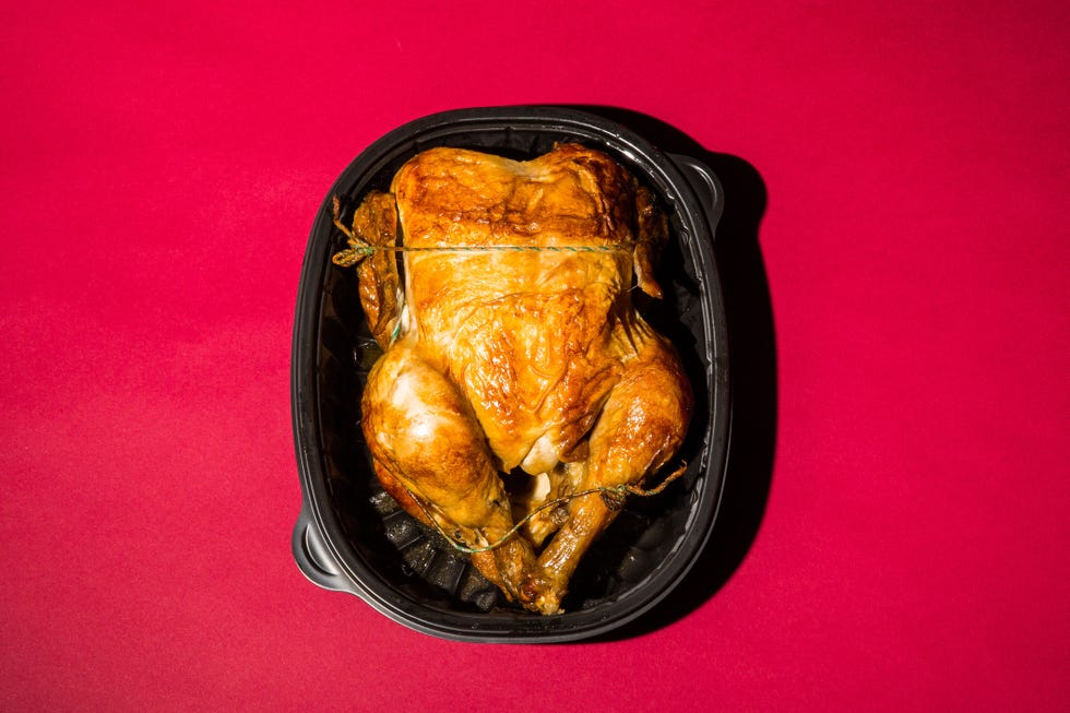 An organic rotisserie chicken