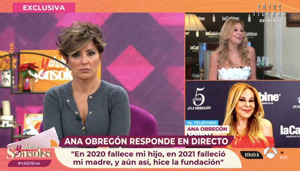 ana obregón en 'y ahora sonsoles'