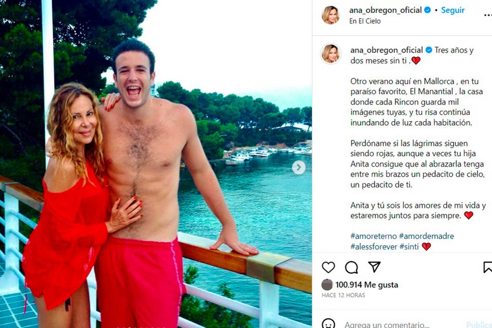 ana obregón y su hijo aless lequio