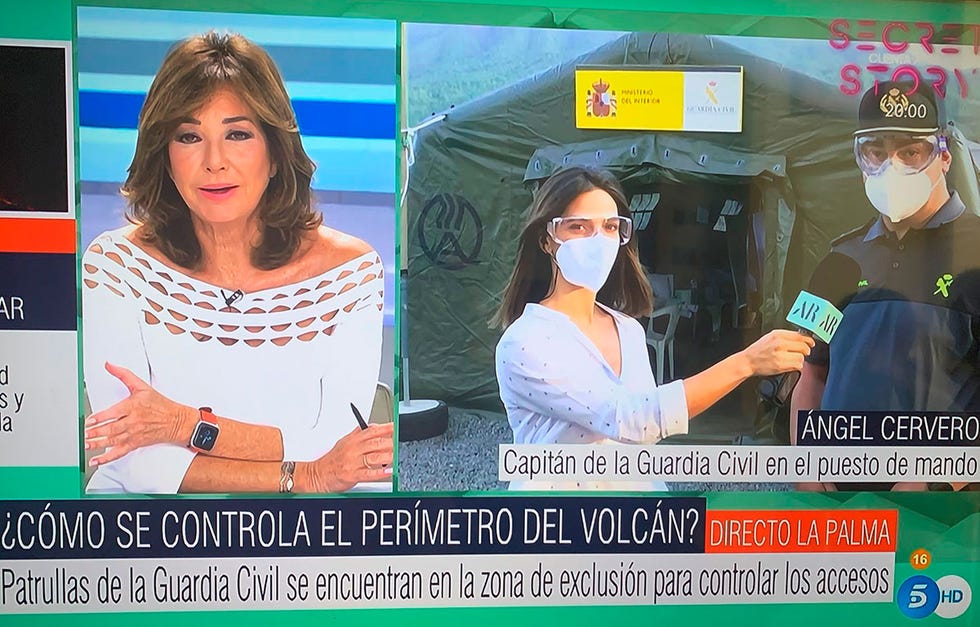 ana rosa quintana, 'regañina' en directo por uno de sus reportajes en la isla de la palma