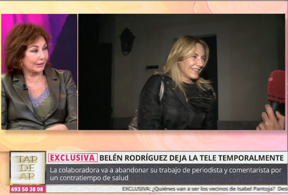 ana rosa quintana envia un mensaje a belen rodriguez tras su cancer