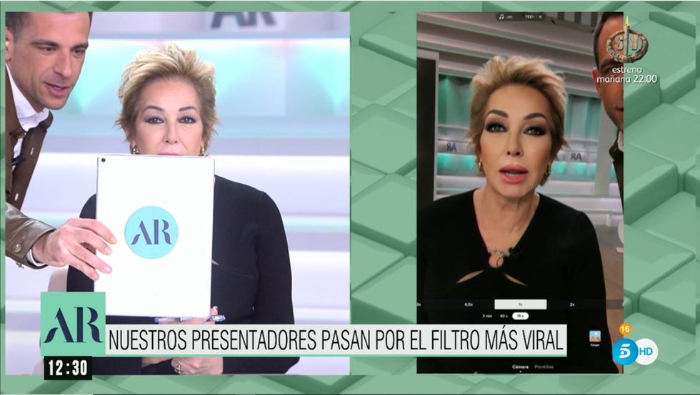 ana rosa quintana y joaquín prat prueban el polémico filtro hiperrealista de tik tok en 'el programa de ana rosa'