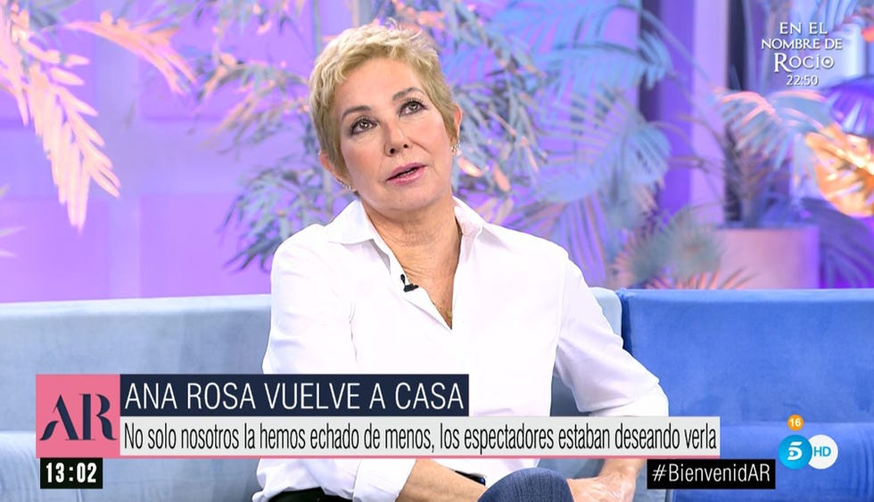 la periodista en su regreso a 'el programa de ana rosa'