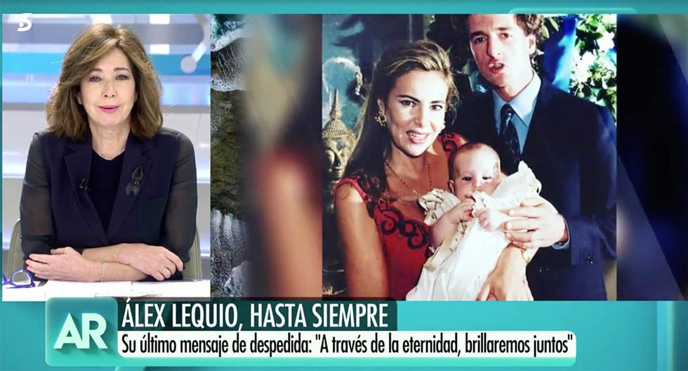 ana rosa quintana manda un mensaje a ana obregón y alessandro lequio tras la muerte de su hijo aless