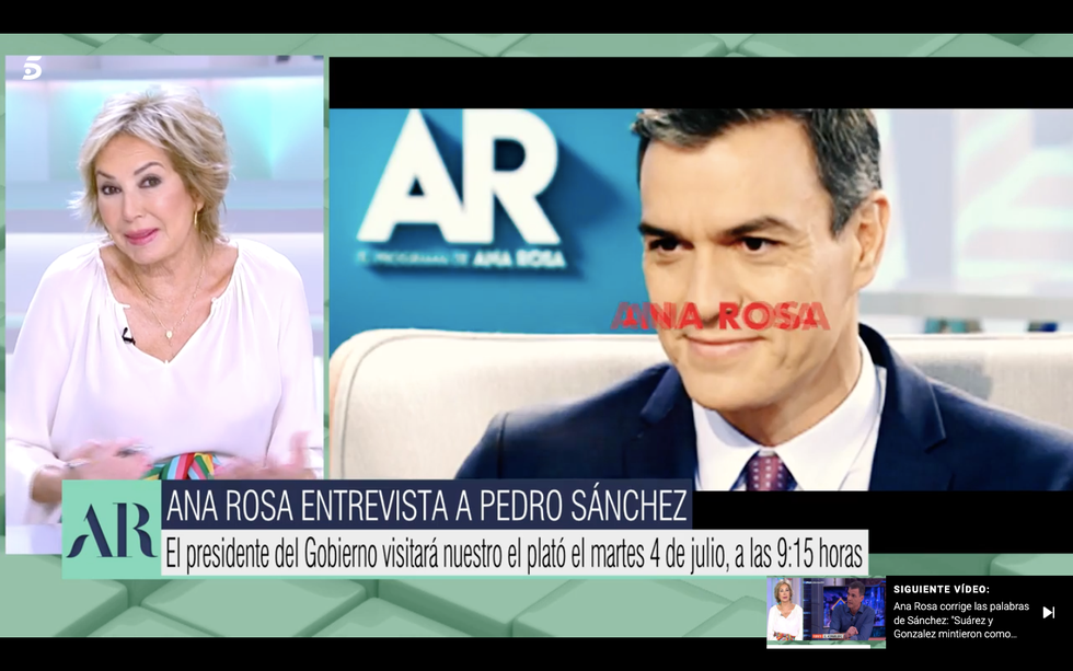 ana rosa quintana y pedro sánchez