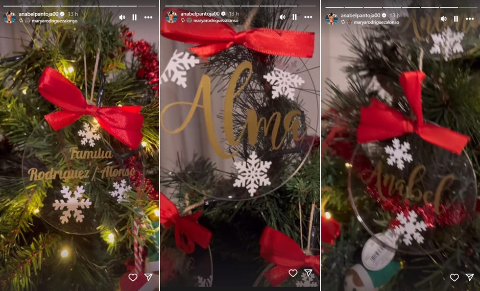 anabel pantoja comparte su arbol de navidad con los nombres de la familia de su novio y sin los de los pantoja