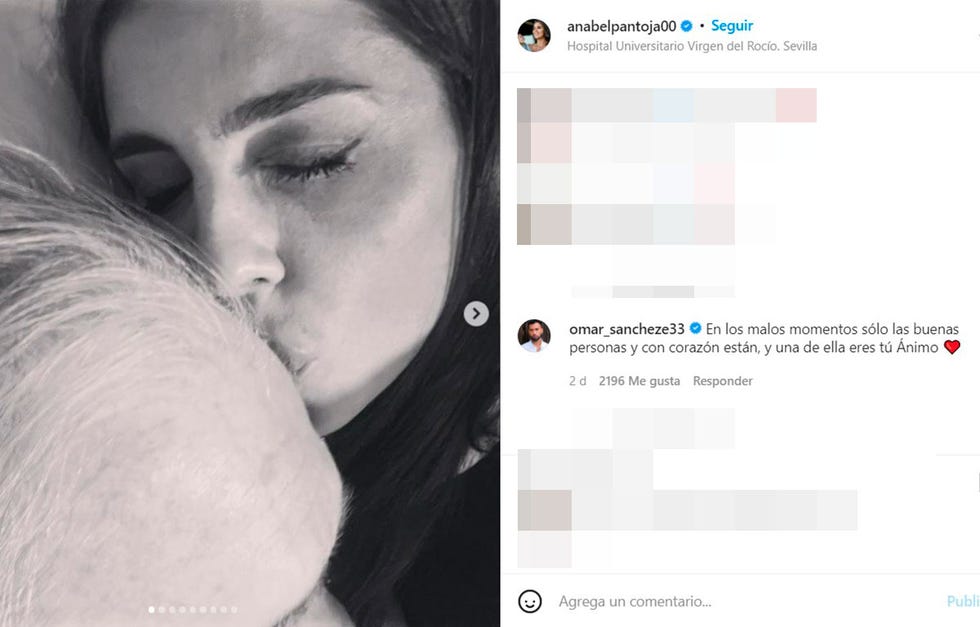 el comentario de ánimo de omar sánchez a anabel pantoja