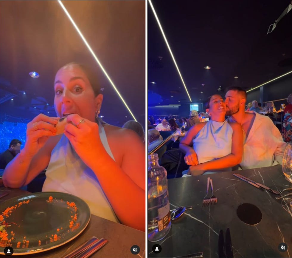 anabel pantoja y david rodriguez celebran una cena para parejas en la sala scala de gran canaria