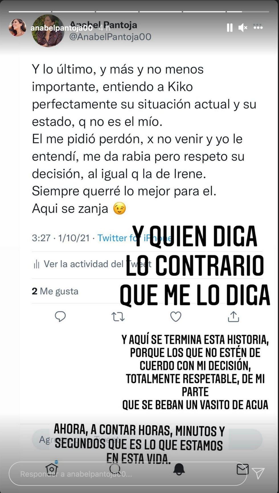 anabel pantoja y su mensaje sobre kiko rivera