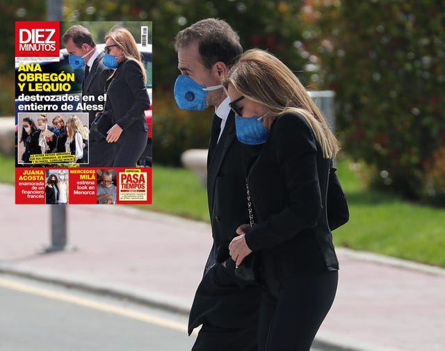 ana obregón y alessandro lequio despiden a su hijo aless lequio en la portada de 'diez minutos'