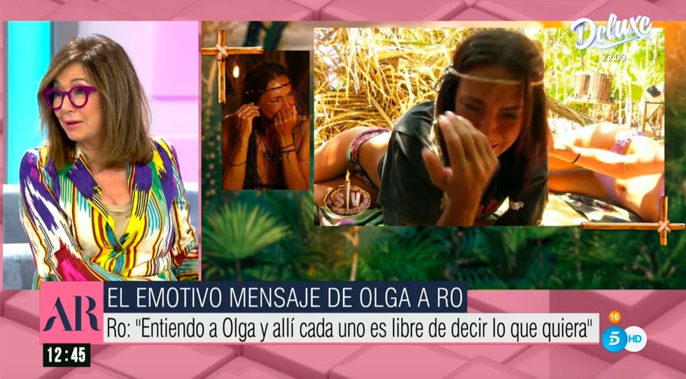 la presentadora habla de olga moreno