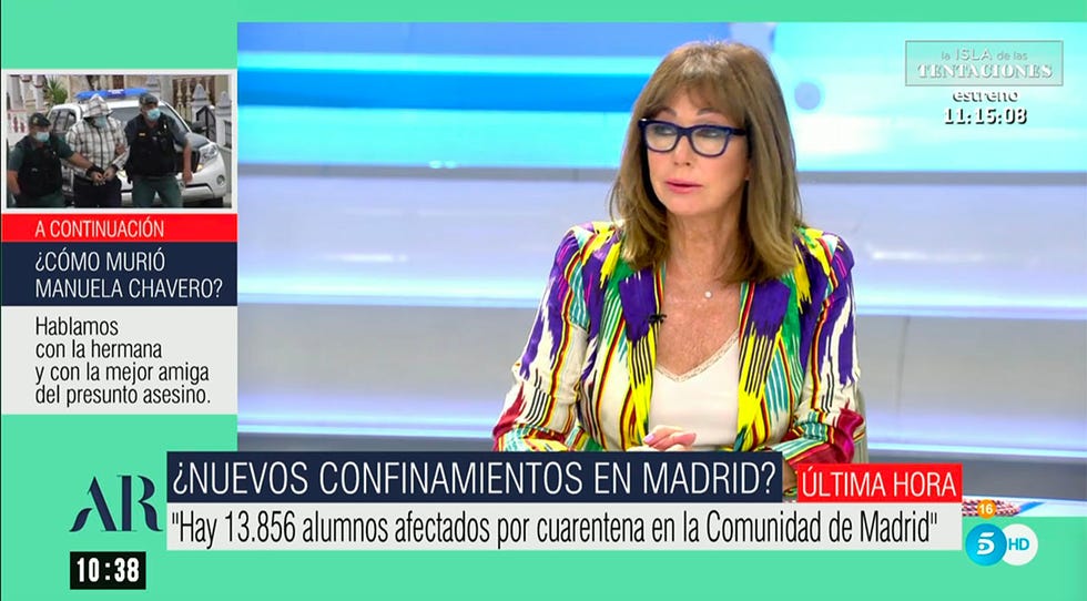 ana rosa quintana se ofrece para ayudar a los médicos durante la pandemia por coronavirus