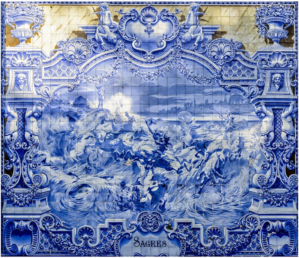 ancient azulejo in lisbon
