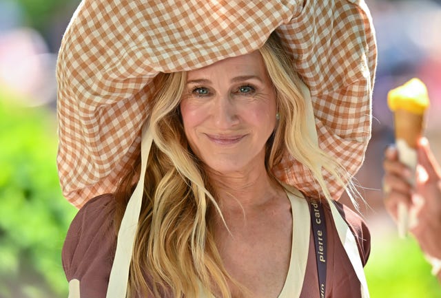and just like that fashion carrie bradshaw hat
